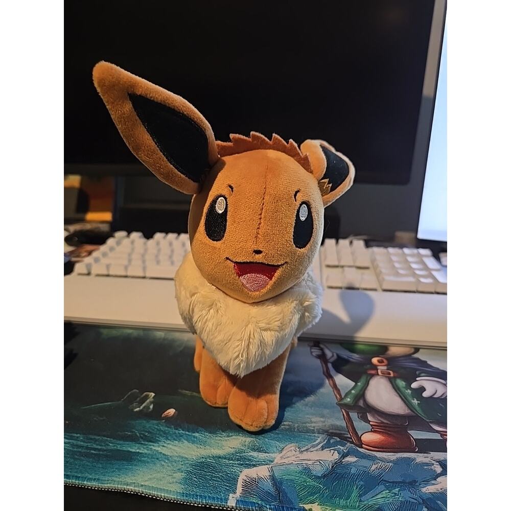 WCT Pokemon Eevee Standing Plush Toy Stuffed Animal 9” Wicked Cool Toys Nintendo